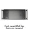 horizontal flush-mount wall box enclosure for door station